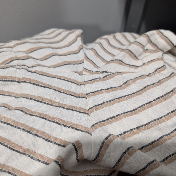 Old Navy Linen Blend Striped Tan and White Women's Shorts in Size XXL - Picture 13 of 13